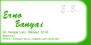 erno banyai business card