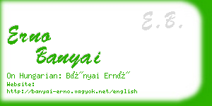 erno banyai business card